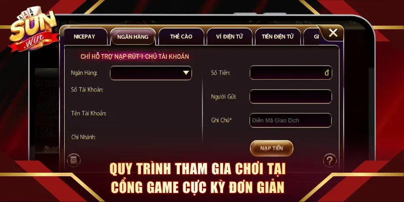 Quy trình tham gia chơi tại cổng game cực kỳ đơn giản