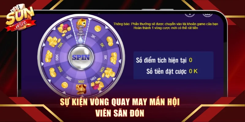 Sự kiện vòng quay may mắn hội viên săn đón